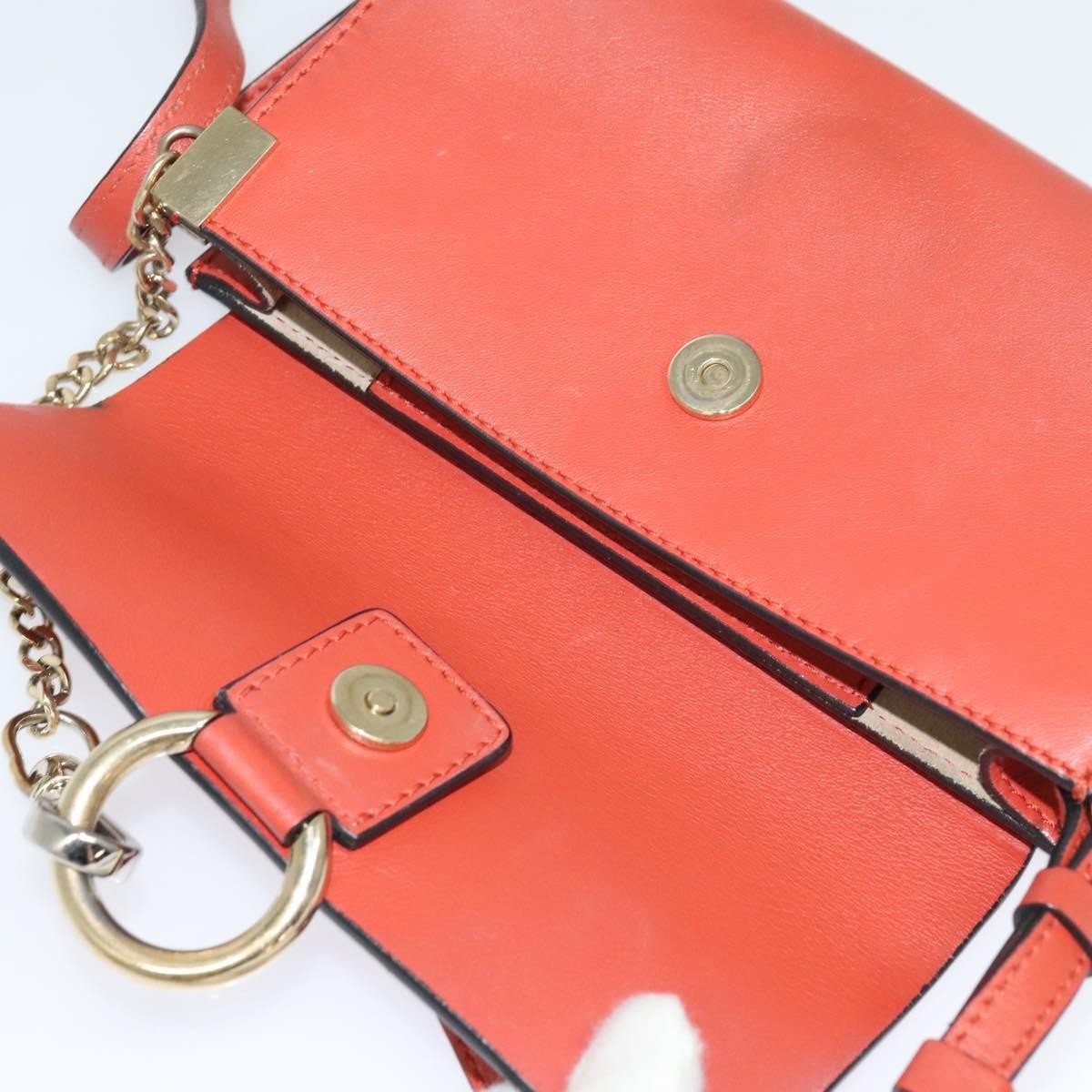 Chloe Faye Shoulder Bag Leather and Suede, Red, Leather, Shoulder Bag