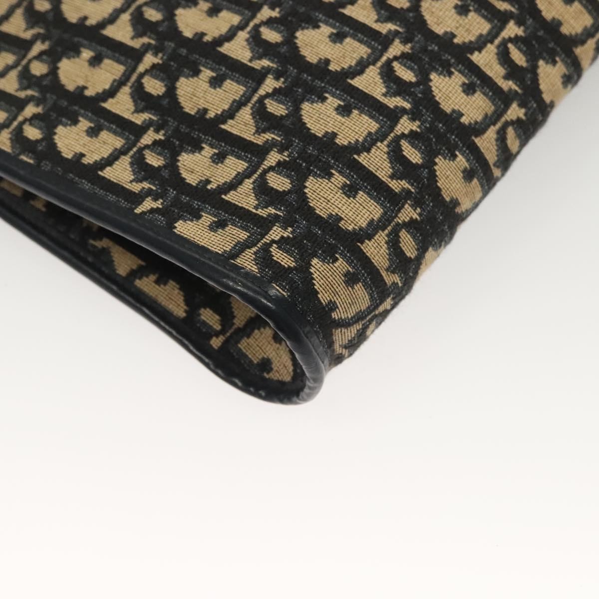 Christian Dior Vintage Trotter Shoulder Bag Canvas, NAVY, CANVAS, Shoulder bag