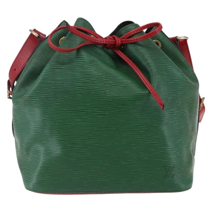 Louis Vuitton Petit Noe Handbag Two Tone Epi Leather, GREEN, LEATHER, Handbag