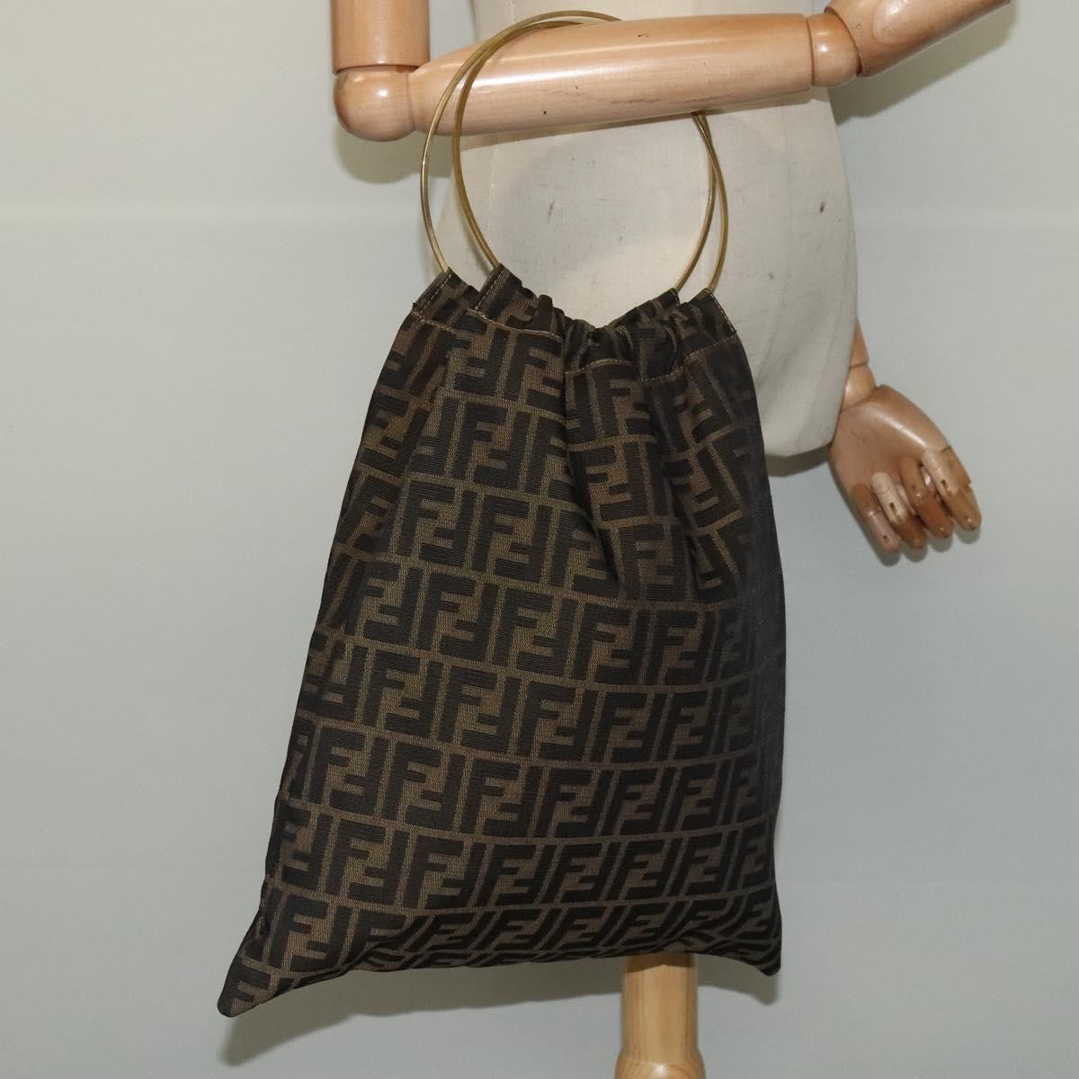 Fendi Zucca Tote bag FF motif, BROWN, CANVAS, Tote bag