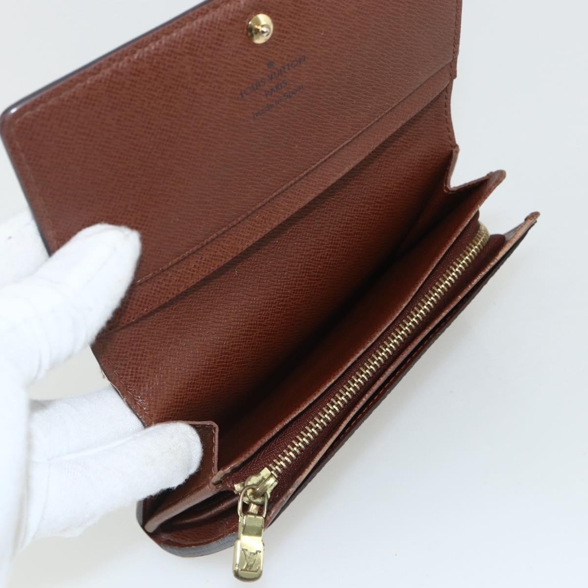 Louis Vuitton Porte Monnaie Tresor Wallet Monogram Canvas, BROWN, CANVAS, Wallets