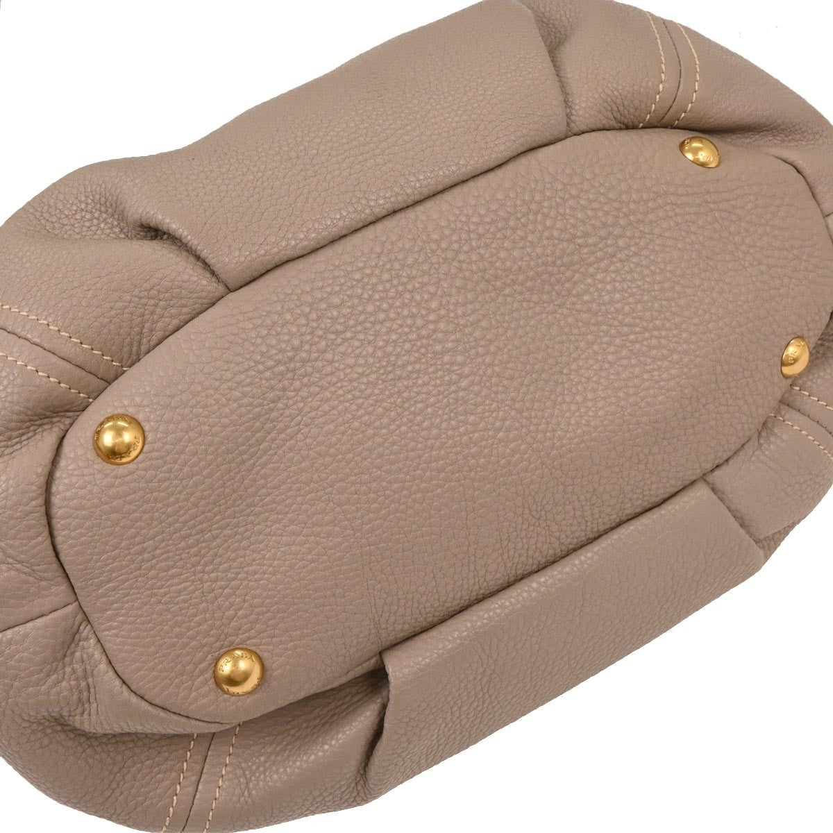 Prada Vintage Handbag Leather, GRAY, LEATHER, Handbag