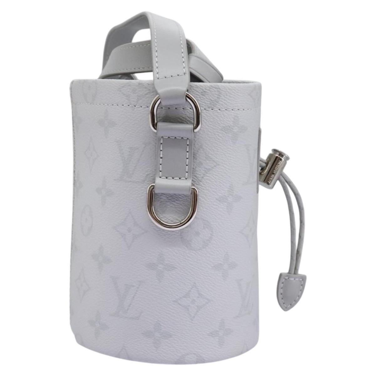 Louis Vuitton Chalk Nano Bag Limited Edition Logo Story Monogram Canvas, GRAY, CANVAS, Handbag