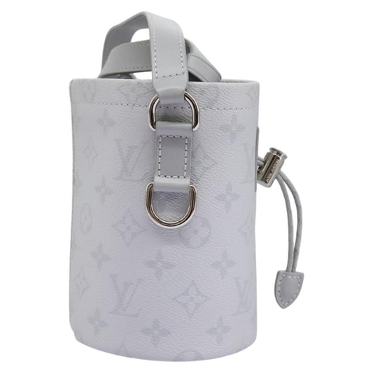 Louis Vuitton Chalk Nano Bag Limited Edition Logo Story Monogram Canvas, GRAY, CANVAS, Handbag
