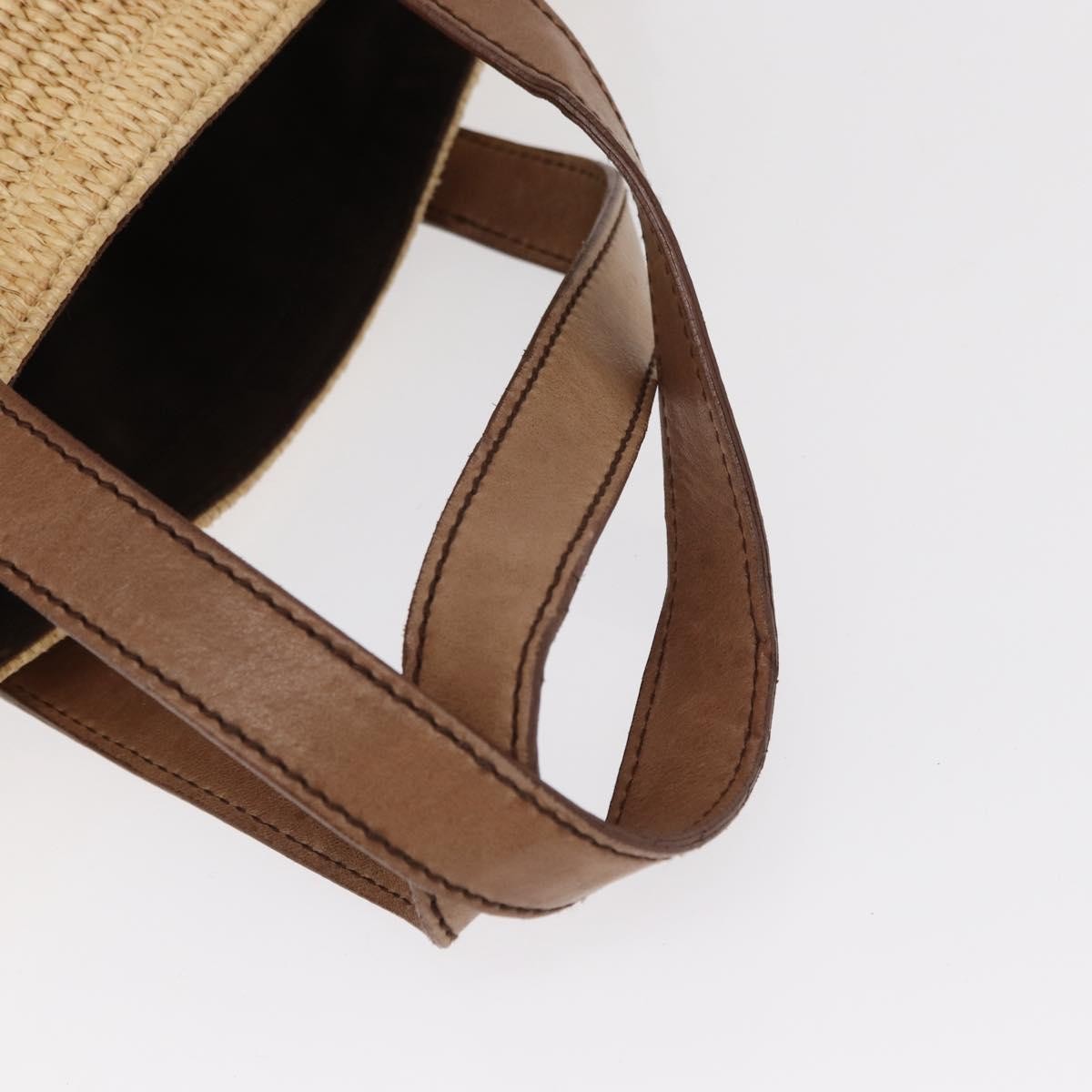 Saint Laurent Downtown Tote Raffia, BEIGE, WICKER, Tote bag