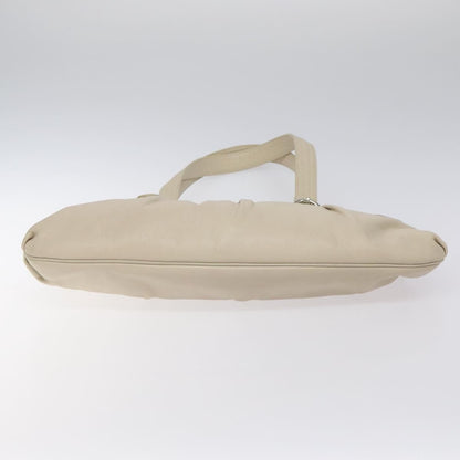 Salvatore Ferragamo Gancini handbag Leather, WHITE, LEATHER, Handbag