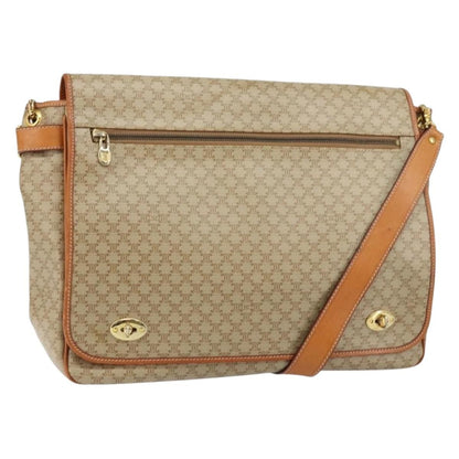 Celine Macadam Shoulder Bag PVC Leather, BEIGE, CANVAS, Shoulder bag