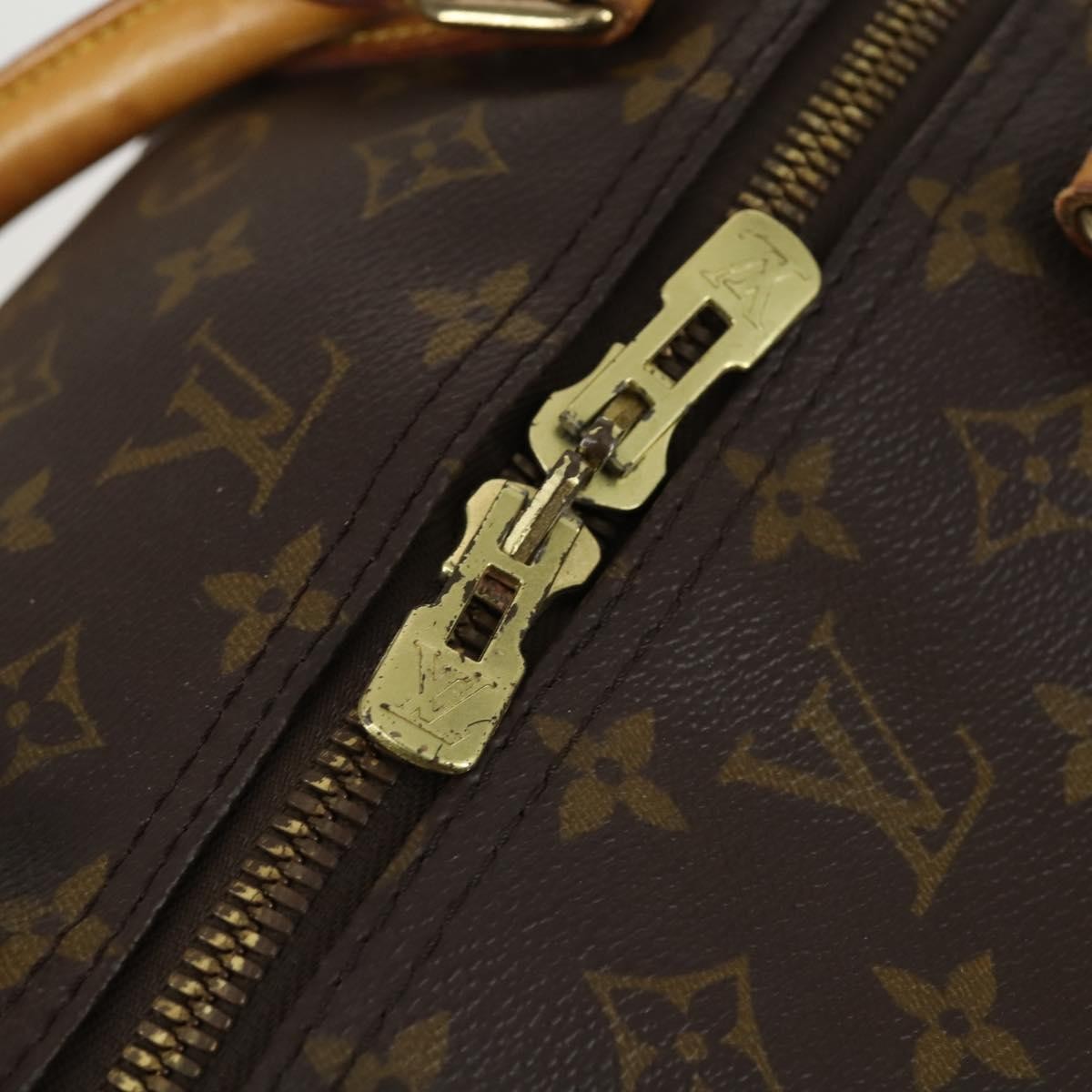 Louis Vuitton Keepall Bag Monogram Canvas, BROWN, CANVAS, Travel bag
