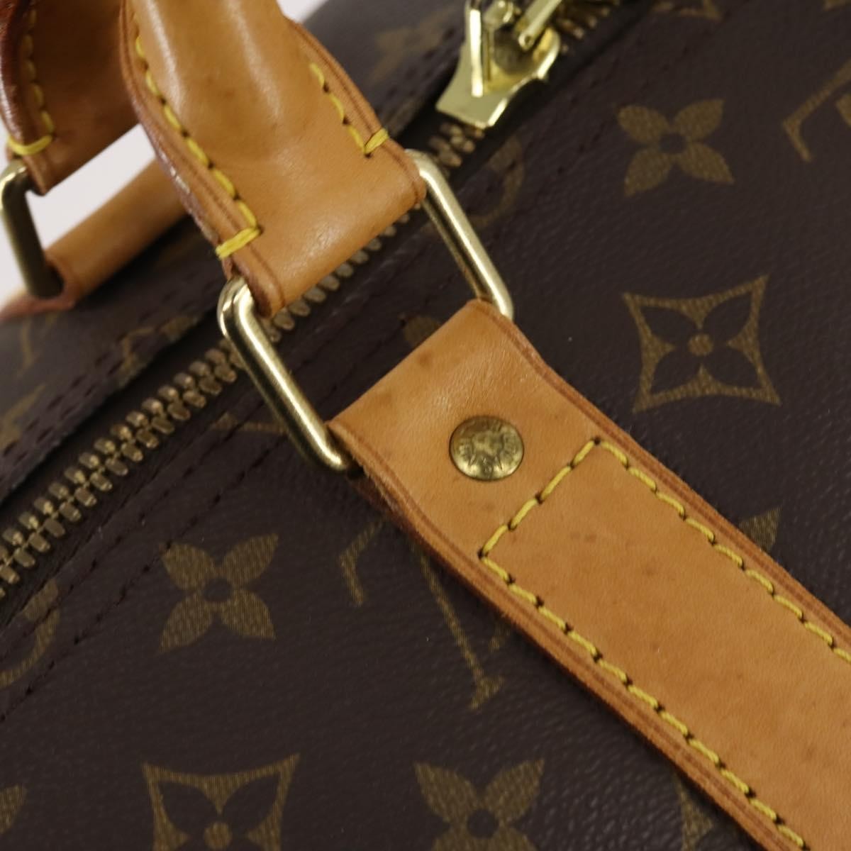 Louis Vuitton Keepall Bag Monogram Canvas, BROWN, CANVAS, Travel bag