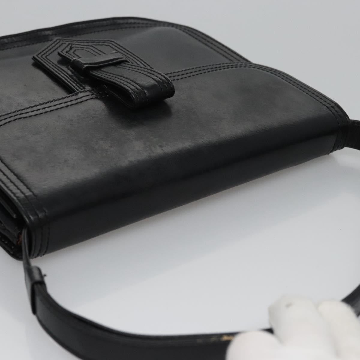 Saint Laurent Vintage Shoulder Bag Leather, BLACK, LEATHER, Shoulder bag