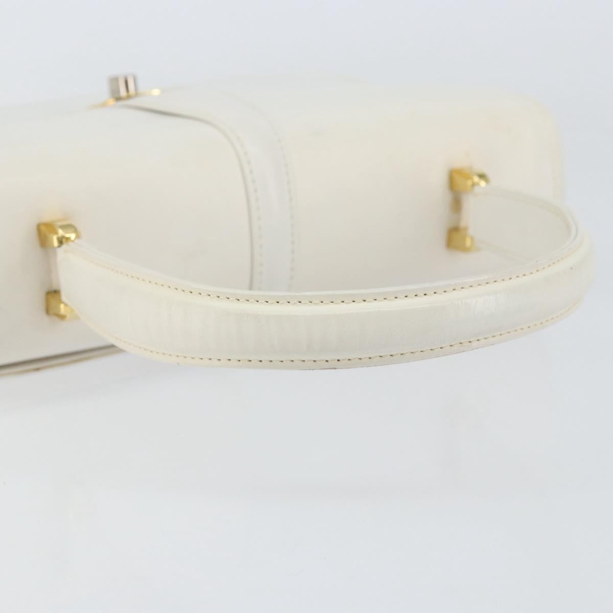 Gucci Vintage Handbag Leather, WHITE, LEATHER, Handbag