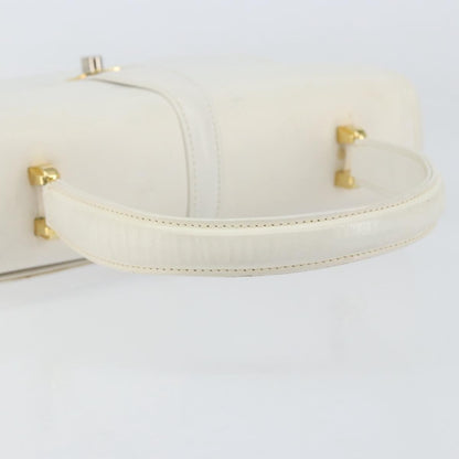 Gucci Vintage Handbag Leather, WHITE, LEATHER, Handbag