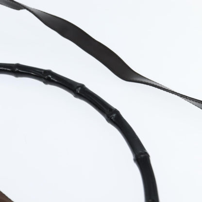 Gucci Vintage Bamboo Handle Bag Nylon, BROWN, NYLON, Handbag