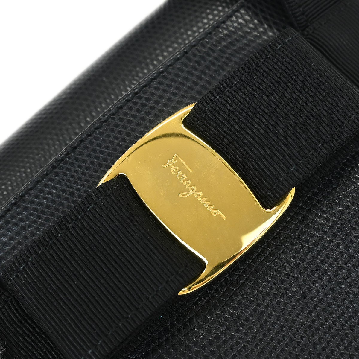 Salvatore Ferragamo Vara Bow Top Handle Bucket Bag Leather, BLACK, LEATHER, Handbag