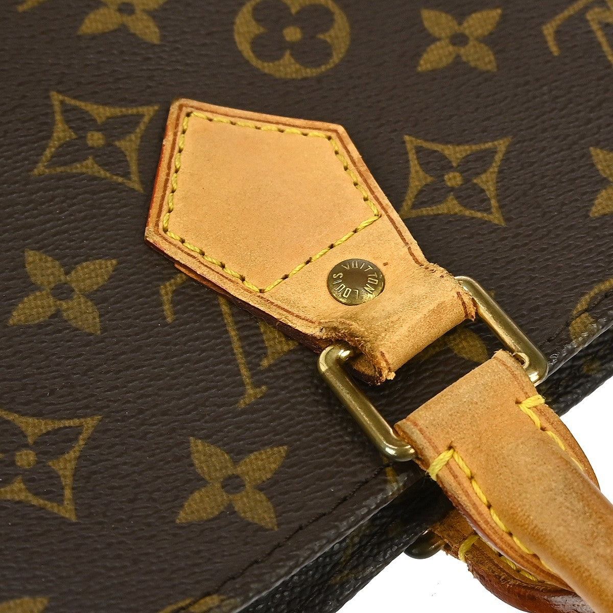 Louis Vuitton Sac Plat Bag Monogram Canvas, BROWN, CANVAS, Tote bag