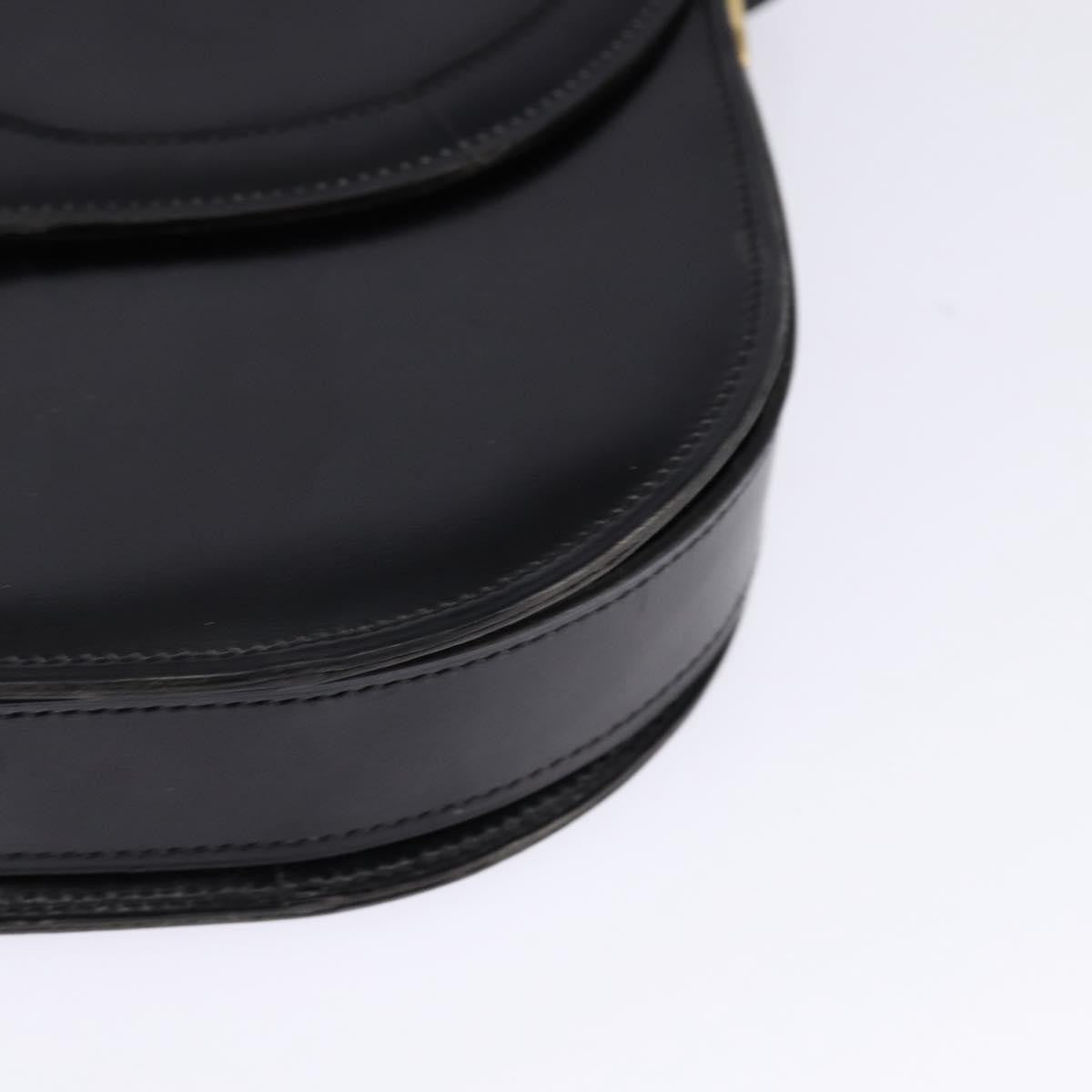 Christian Dior Flap Shoulder Bag Leather, BLACK, LEATHER, Shoulder bag