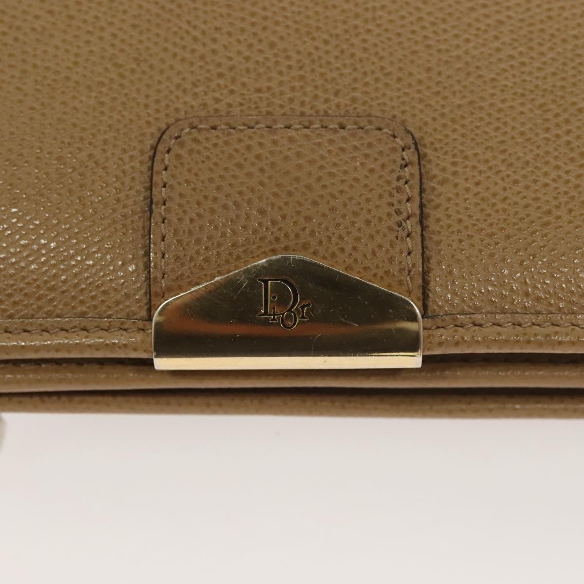 Christian Dior Vintage Honeycomb chain Canvas, BEIGE, LEATHER, Shoulder bag