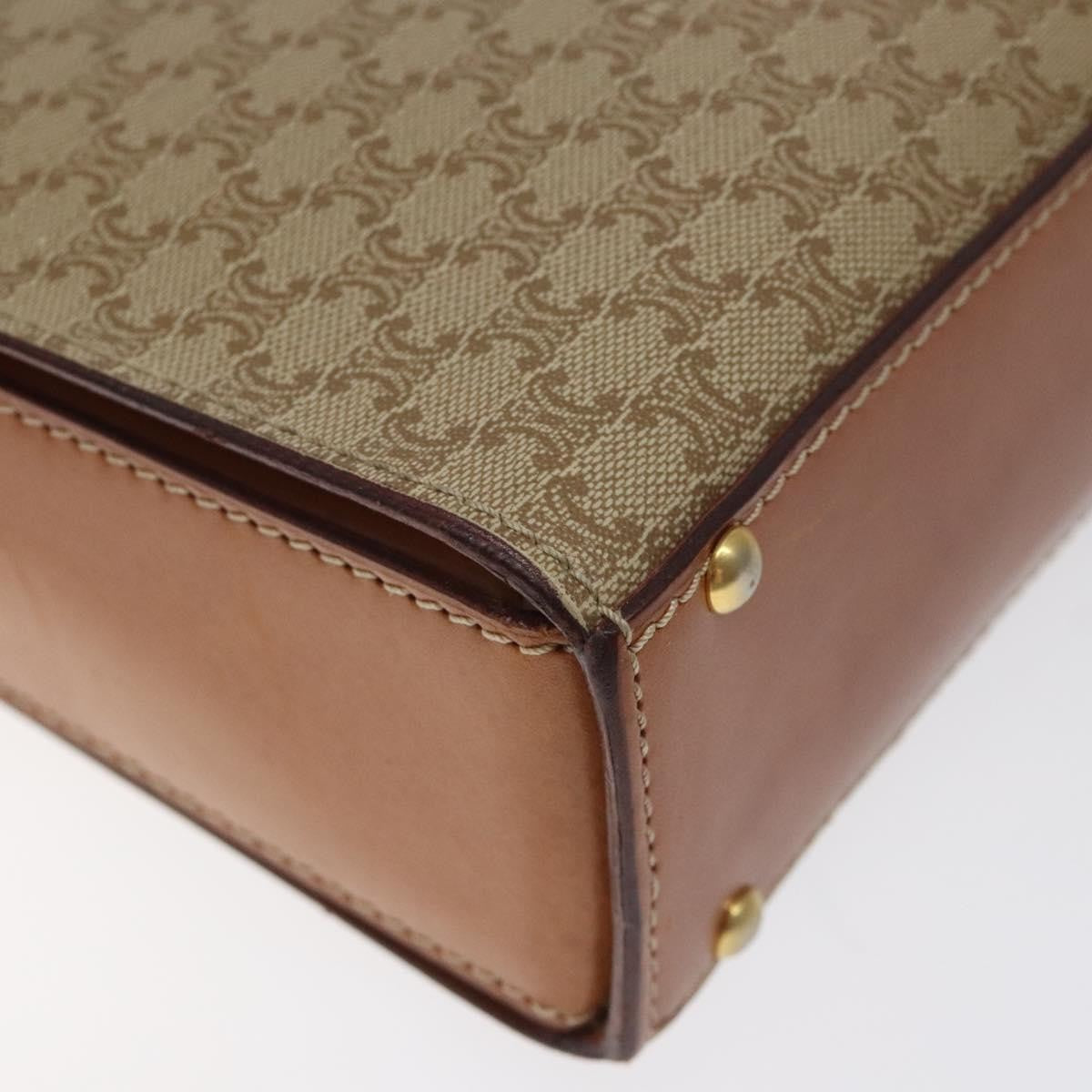 Celine Macadam Shoulder Bag PVC Leather, BEIGE, CANVAS, Shoulder bag