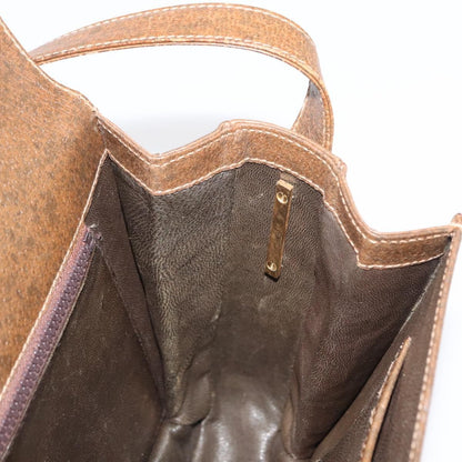 Gucci Vintage Flap Shoulder Bag Leather, BROWN, LEATHER, Shoulder bag