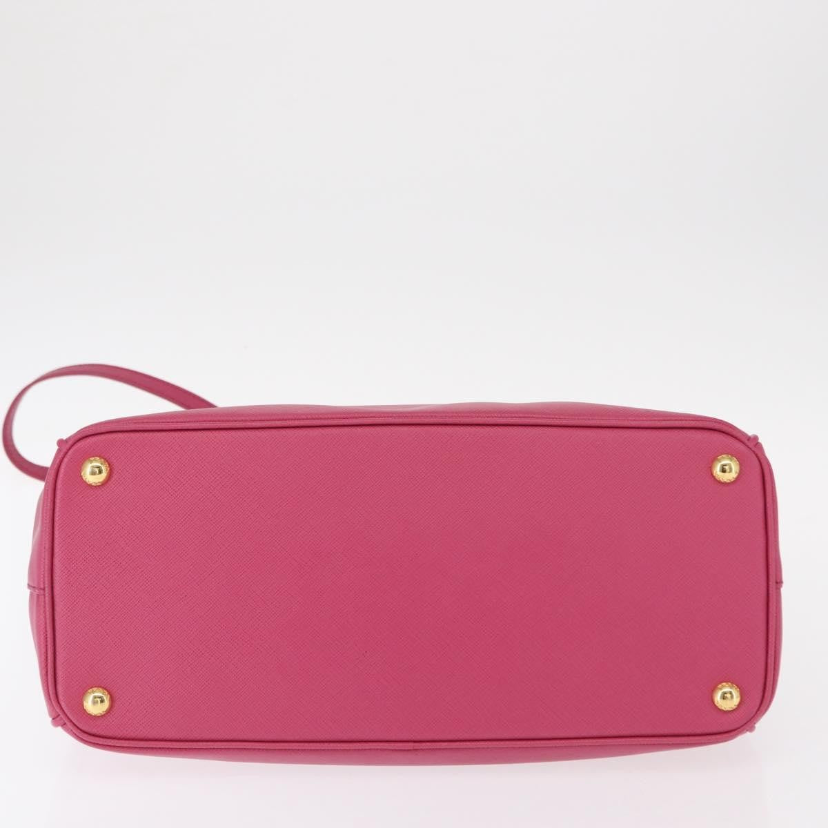 Prada Double Zip Lux Tote Saffiano Leather, PINK, LEATHER, Handbag
