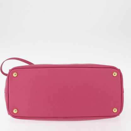 Prada Double Zip Lux Tote Saffiano Leather, PINK, LEATHER, Handbag