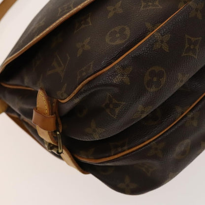 Louis Vuitton Saumur Handbag Monogram Canvas, BROWN, CANVAS, Shoulder bag