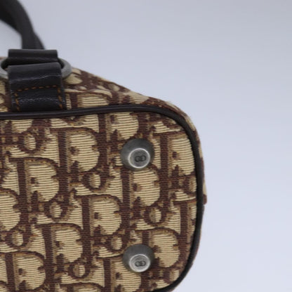 Christian Dior Vintage Trotter Handbag Canvas, BROWN, CANVAS, Handbag