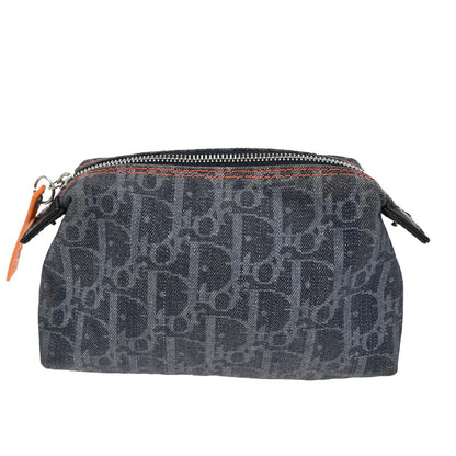 Christian Dior Flight pouch Trotter Pattern Denim, BLUE, DENIM_JEANS, Clutche & pouche