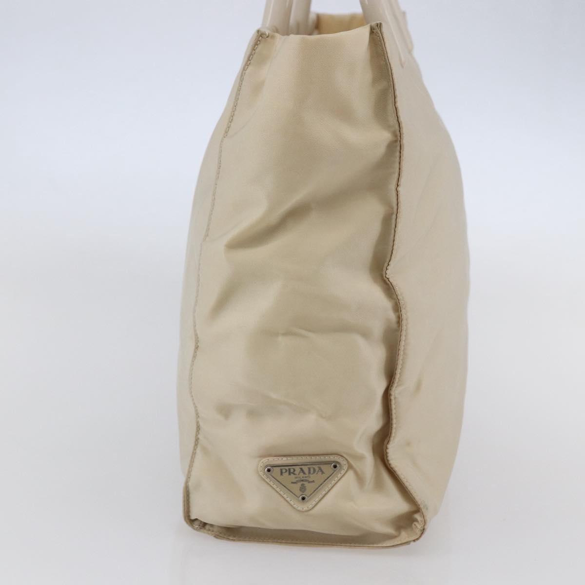 Prada Resin Handle Tote Tessuto, BEIGE, NYLON, Tote bag