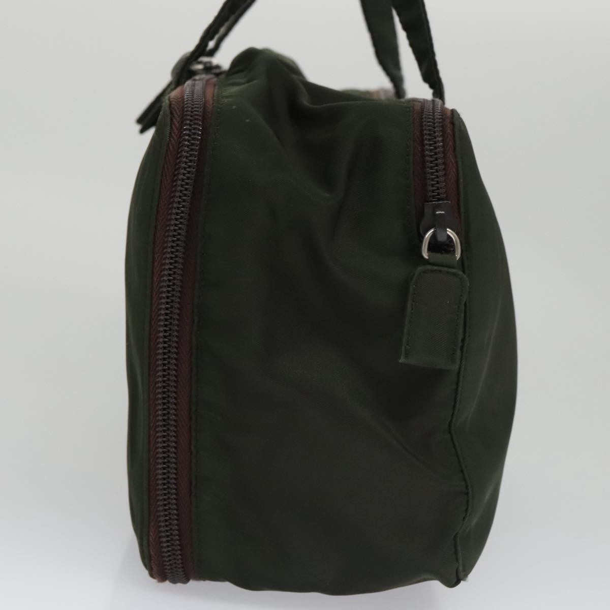 Prada Vintage Zip Handbag Tessuto, GREEN, NYLON, Handbag