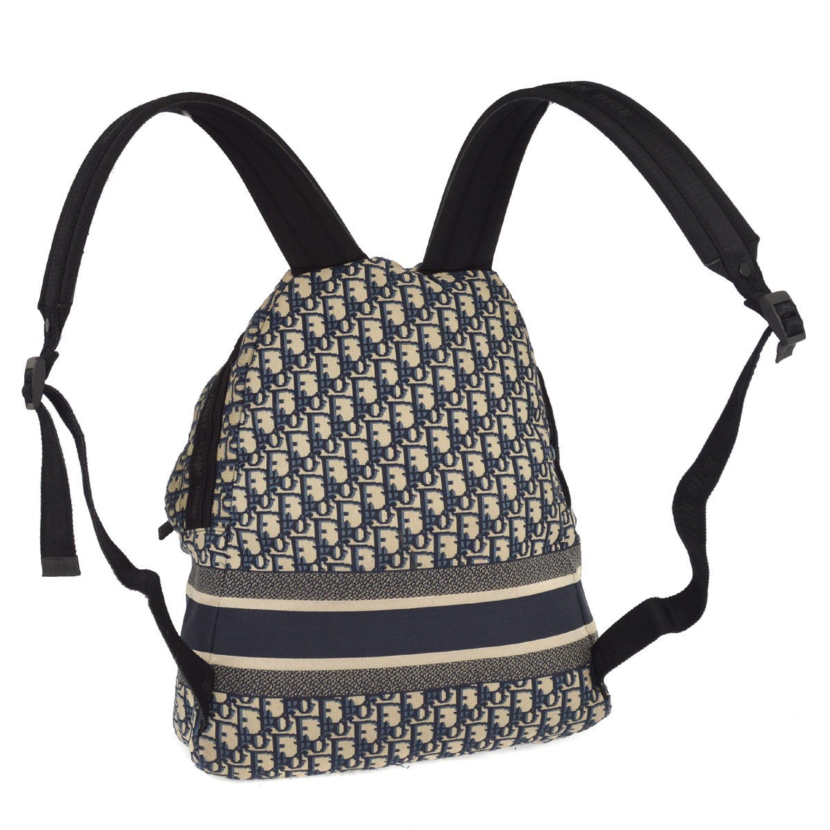 Christian Dior Travel Backpack Oblique Canvas, BLUE, CANVAS, Backpack