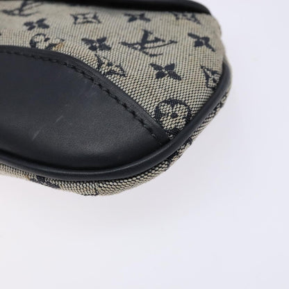 Louis Vuitton Anne Sophie Clutch Mini Lin, BLUE, CANVAS, Clutche & pouche