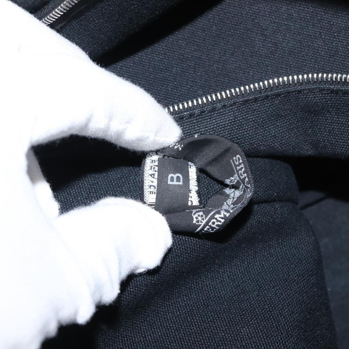 Hermes Fourre Tout Tote Canvas, BLACK, CANVAS, Tote bag