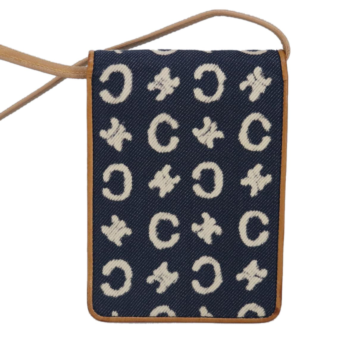 Celine Vintage Macadam Shoulder Bag C Macadam canvas, BLUE, CANVAS, Shoulder bag