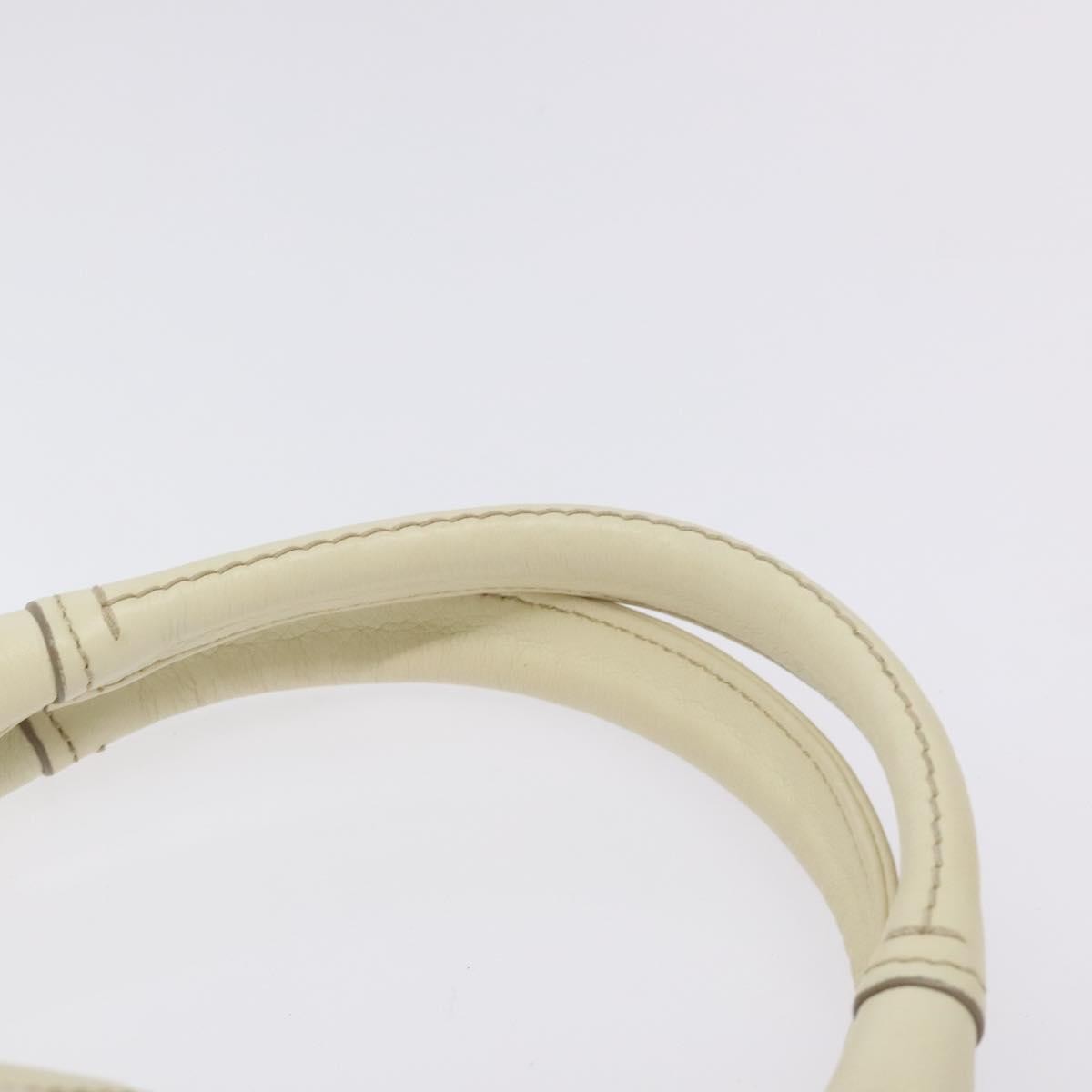 Salvatore Ferragamo Gancini Hobo Stitched Leather, WHITE, LEATHER, Handbag