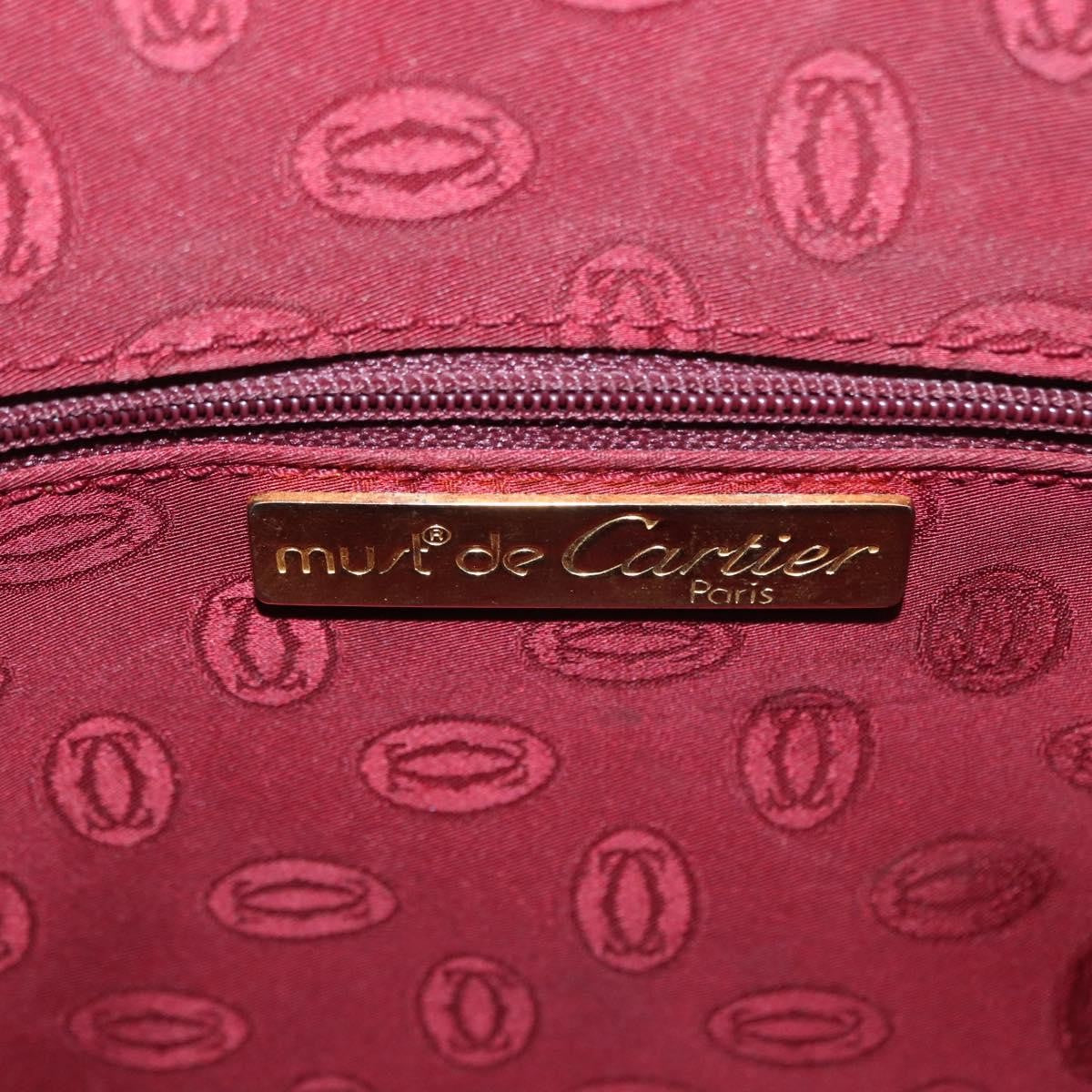 cartier Must De Cartier Leather, BURGUNDY, LEATHER, Handbag
