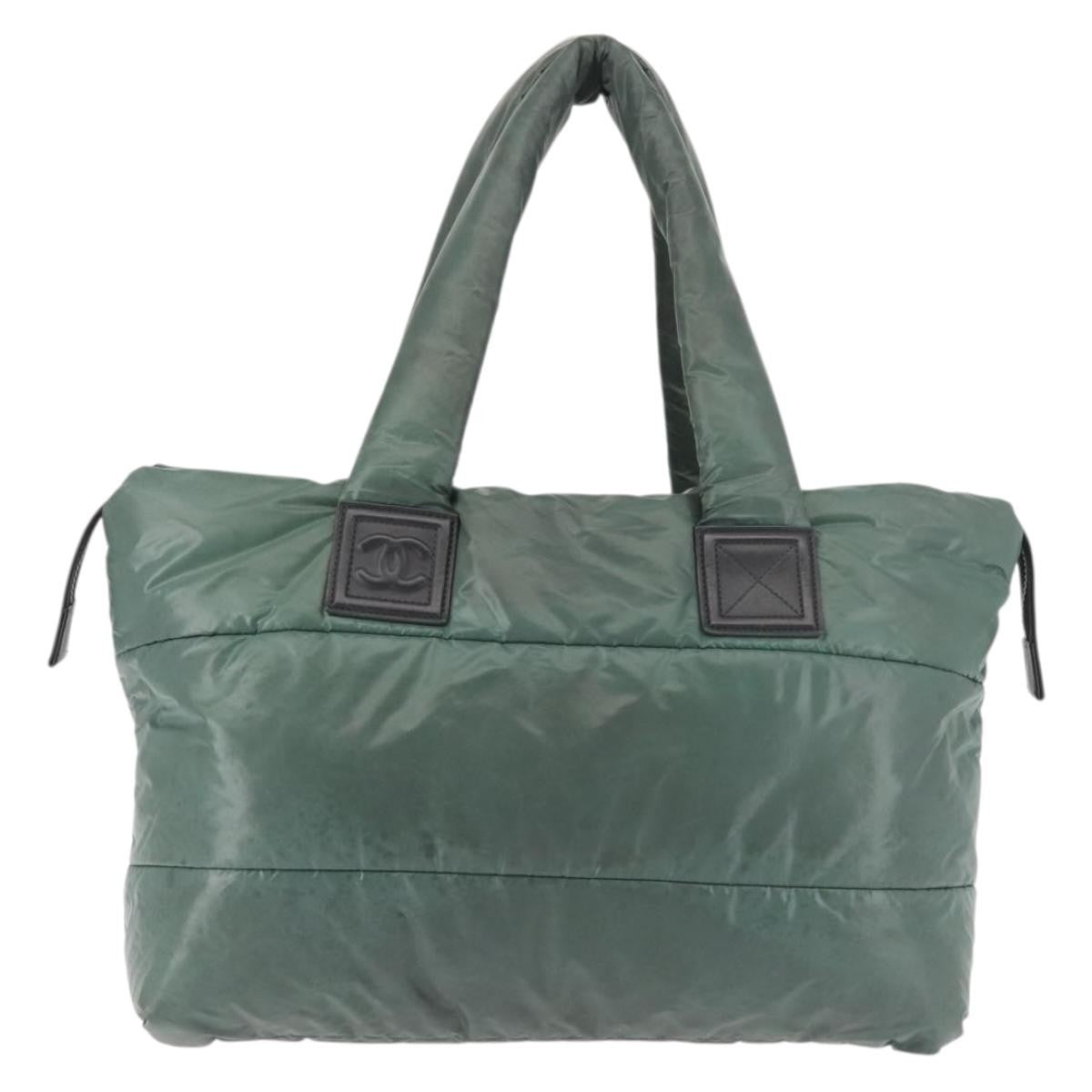Chanel Coco Cocoon Tote Nylon, KHAKI, NYLON, Tote bag
