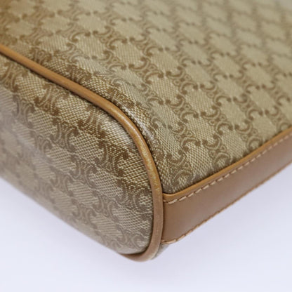 Celine Macadam Shoulder Bag Canvas, BEIGE, CANVAS, Shoulder bag