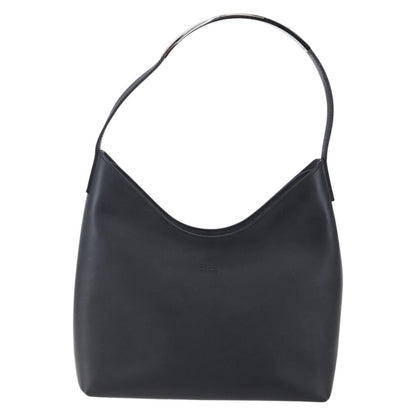 Gucci Metal Handle Hobo Leather, BLACK, LEATHER, Shoulder bag