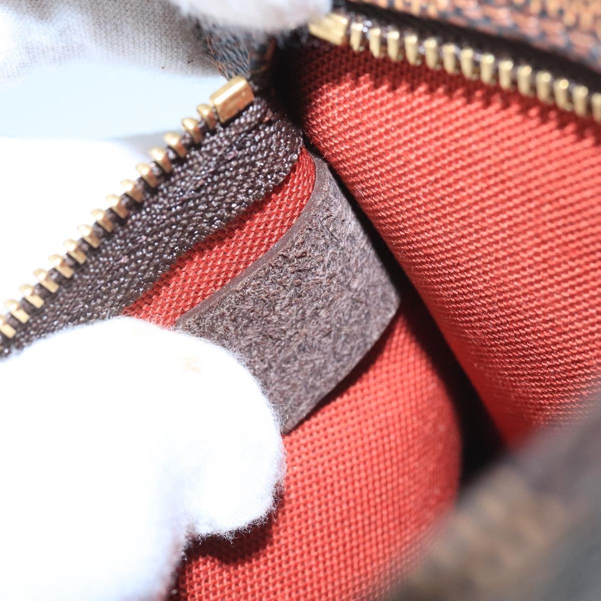Louis Vuitton Clifton Pouch Damier, Brown, Canvas, Clutch