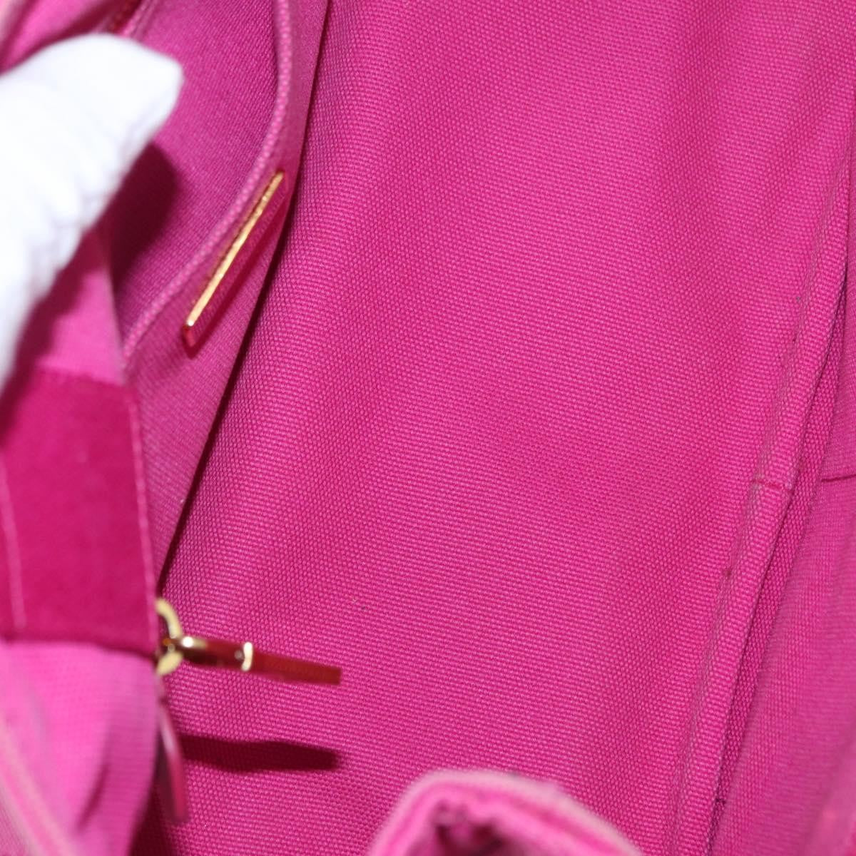 Prada Canapa Open Tote Canvas, PINK, CANVAS, Shoulder bag