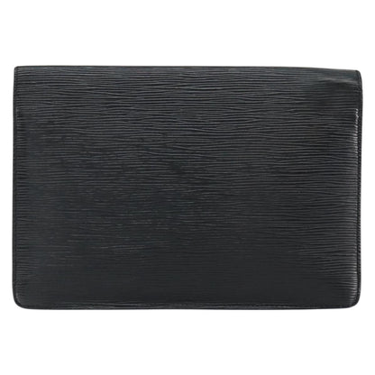 Louis Vuitton Dragonne Pochette Epi Leather, BLACK, LEATHER, Clutche & pouche