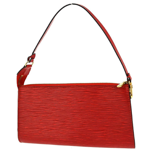 Louis Vuitton Pochette Accessoires Epi Leather, RED, LEATHER, Clutche & pouche