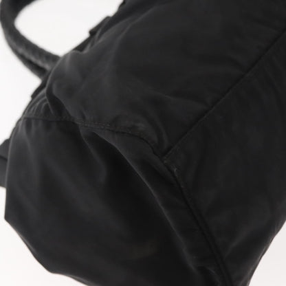 Prada Bow Convertible Tote Tessuto, BLACK, NYLON, Handbag