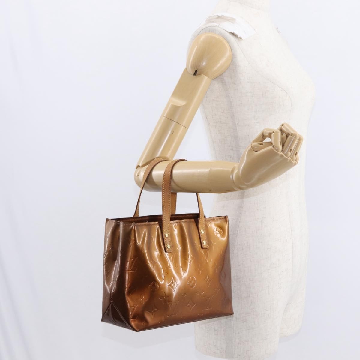 Louis Vuitton Reade Handbag Monogram Vernis, BROWN, PATENT_LEATHER, Tote bag