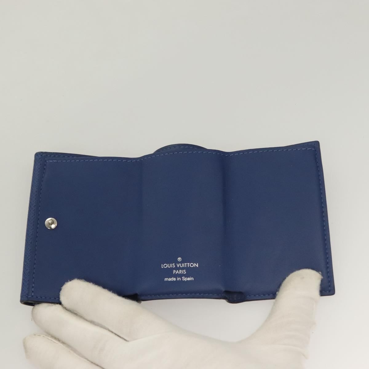 Louis Vuitton Discovery Wallet Monogram Taigarama, BLUE, LEATHER, Wallets