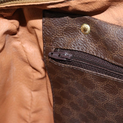 Celine Vintage Macadam Boston bag Canvas, BROWN, CANVAS, Travel bag