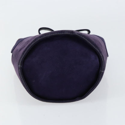 Salvatore Ferragamo Vara Bow Top Handle Bucket Bag Suede, PURPLE, SUEDE, Handbag