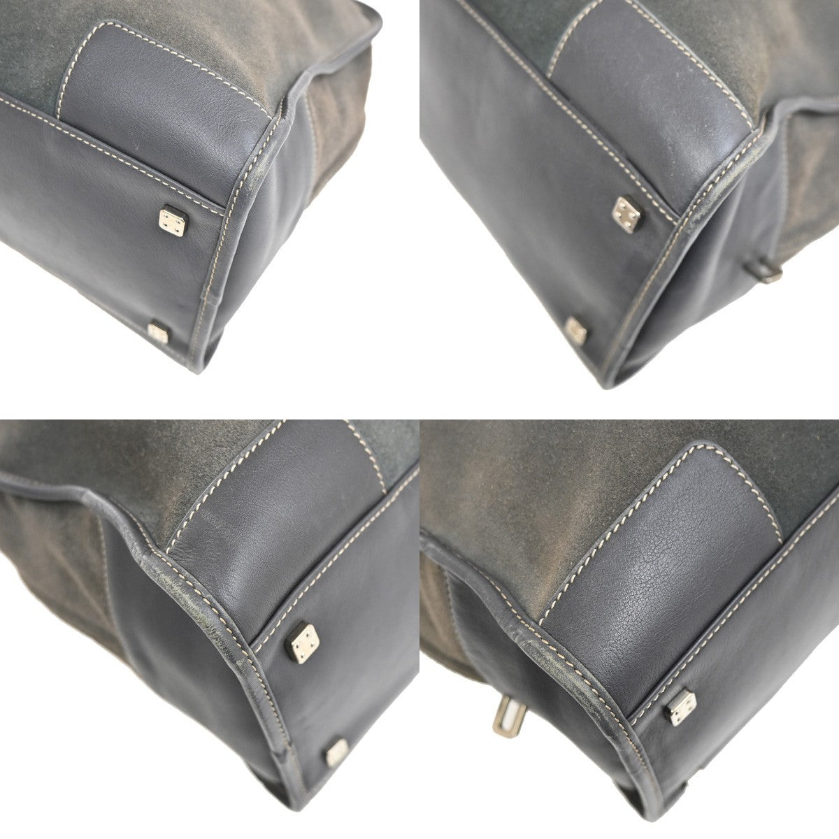 Loewe Amazona Bag Suede, GRAY, SUEDE, Handbag