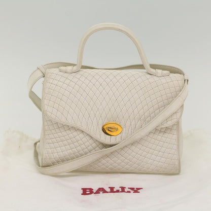Bally Handbag Leather, WHITE, LEATHER, Handbag
